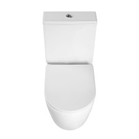 Унитаз-компакт Evo VT2-34 безободковый, белый, Geberit, ультратонкое сиденье soft-close, P-trap - Gidratop.ru изображение