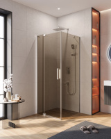 Душевой уголок CEZARES SLIDER-AH-1-80-80/90-BR-Cr - Gidratop.ru изображение