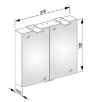 Зеркало-шкаф Keuco Royal 15 80*72*15 см, 14403 171301 - Gidratop.ru изображение