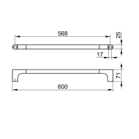 Полотенцедержатель Keuco Edition 400 11501130600, 60 см, хром черный шлифованный - Gidratop.ru изображение