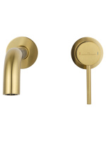 Смеситель для раковины встраиваемый WONZON & WOGHAND STICK, Брашированное золото (WW-88869017-BG) - Gidratop.ru изображение