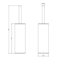 Gessi Emporio accessories ершик напольный, цвет: Finox Brushed Nickel - Gidratop.ru изображение