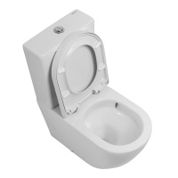 Унитаз-компакт безободковый со смывом TORNADO BelBagno SFERA-TOR BB2141CP-TOR/BB2141T/BB865SC - Gidratop.ru изображение