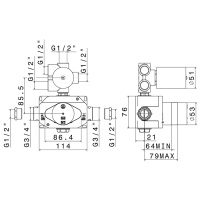 Newform Встраиваемая часть термостатического смесителя 1/2" на 4 источника - Gidratop.ru изображение