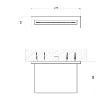 Gessi Rettangolo каскадный излив для душа настенный, для монтажа с удаленным управлением (не входит в комплект), цвет: черный - Gidratop.ru изображение