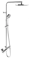 Душевая система Keuco Plan Blue 53926012321, термостат, верхний душ, душевая лейка, хром - Gidratop.ru изображение