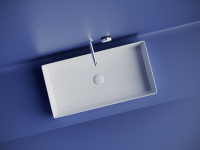 Раковина накладная прямоугольная 701x361x130, цвет белый, арт.CN6071 - Gidratop.ru изображение