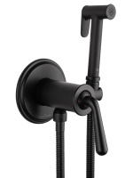 Смеситель с гигиеническим душем встраиваемый WONZON & WOGHAND STEAM, Черный матовый (WW- 88829008-MB) - Gidratop.ru изображение
