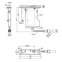 Gessi Rettangolo система сбора воды для ручного душа с убирающимся шлангом при монтаже на борт ванны, цвет: хром - Gidratop.ru изображение