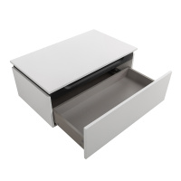 SLIDER Тумба с одним выкатным ящиком, Bianco Opaco, 796x476x300, SLIDER-800-1C-PI-BO - Gidratop.ru изображение