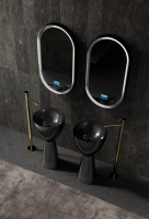 Раковина отдельностоящая карбоновая ABBER Karbon AK2003 черная - Gidratop.ru изображение