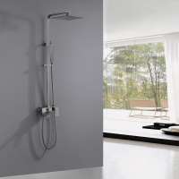 Душевая стойка ABBER Daheim AF8216NGL с изливом, никель - Gidratop.ru изображение