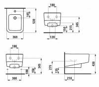 Биде Laufen Pro S 8309610003021 подвесное - Gidratop.ru изображение