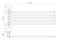 Полотенцедержатель поворотный WONZON & WOGHAND STILL, Хром (WW-6661) - Gidratop.ru изображение