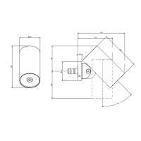 GESSI 316 FLESSA верхний душ Oslash;79 мм., с настенным креплением, распыление, цвет Black Metal Brushed PVD - Gidratop.ru изображение