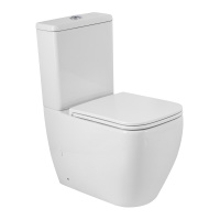 Унитаз-компакт безободковый со смывом TORNADO BelBagno LUCE-TOR BB2197CP-TOR/SC/BB2197T - Gidratop.ru изображение