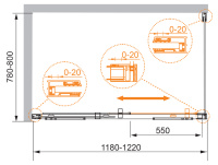 Душевой уголок CEZARES PREMIER-SOFT-W-AH-1-120/80-C-Cr-IV - Gidratop.ru изображение