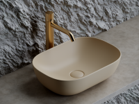 Умывальник чаша накладная прямоугольная (цвет Капучино Матовый) Element 455x325x135мм - Gidratop.ru изображение