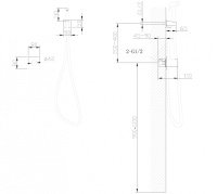Смеситель ABBER Rund AF8725B с гигиеническим душем, черный матовый - Gidratop.ru изображение