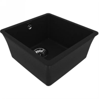 Кухонная мойка Lemark Sinara 400-U 9910061, 40 см, искусственный камень, цвет антрацит - Gidratop.ru изображение