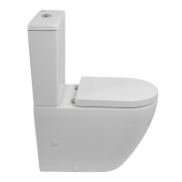 Унитаз-компакт безободковый со смывом TORNADO BelBagno SFERA-TOR BB2141CP-TOR/BB2141T/BB865SC - Gidratop.ru изображение