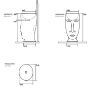 Раковина 45x51x94.5 см, без отв., свободностоящая "MOLOCO", слив в стену, цвет: черный матовый - Gidratop.ru изображение