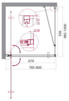 Душевой уголок BelBagno MARMI-AH-1-80/100-C-Cr - Gidratop.ru изображение