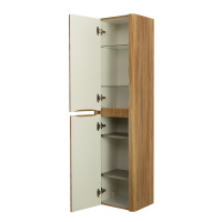 RELAX Шкаф подвесной с двумя распашными дверцами с доводчиками, с двумя полками, универсальный, дуб карамельный, 400x300x1500, RELAX-1500-2A-SO-RC-P - Gidratop.ru изображение