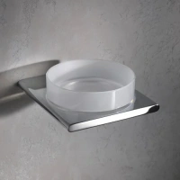 Полочка Keuco Edition 400 11549 019000 в комплекте с матовой хрустальной чашей для мелочей - Gidratop.ru изображение