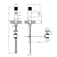 GESSI HABITO DIAMANTATO смеситель для раковины на 1 отверстие, однорычажный, в комплекте с донным клапаном, цвет Black Metal Br. PVD - Gidratop.ru изображение