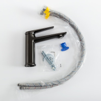 LINER-LS-GM-W0 Смеситель для раковины однорычажный, без донного клапана, исполнение оружейная сталь - Gidratop.ru изображение