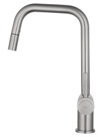 Смеситель для кухни с выдвижным изливом WONZON & WOGHAND,  Брашированный никель (WW-6018-BS) - Gidratop.ru изображение