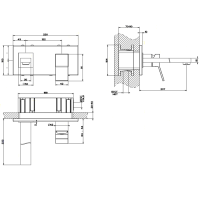 Gessi Rettangolo K встраиваемый однорычажный смеситель для раковины, излив 201мм(внешние части), цвет: хром - Gidratop.ru изображение