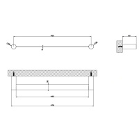 GESSI 316 полотенцедержатель, 45 см, цвет: steel brushed - Gidratop.ru изображение