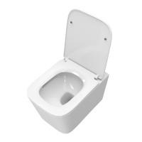 DUE-TOR Унитаз подвесной, безободковый, с системой смыва "Торнадо", с сиденьем soft close, BB5171CH-TOR/SC - Gidratop.ru изображение