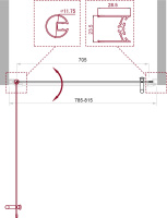 Душевая дверь BelBagno UNO-B-1-80-CH-Cr - Gidratop.ru изображение