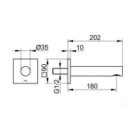 Излив Keuco Ixmo для ванны 59545370102, цвет черный матовый - Gidratop.ru изображение