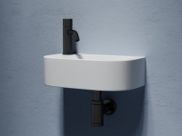 Умывальник подвесной прямоугольный (чаша справа, отверстие под смеситель слева) Element 409x224x110мм - Gidratop.ru изображение