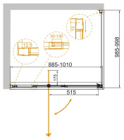 Душевой уголок CEZARES VARIANTE-AH-1-90/100-100-C-Cr - Gidratop.ru изображение