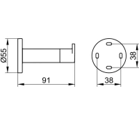 Крючок Keuco Plan 14911010000, с упором для двери, хром - Gidratop.ru изображение