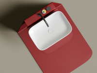 Умывальник чаша накладная прямоугольная (цвет Белый Матовый) Element 605x380x150мм - Gidratop.ru изображение