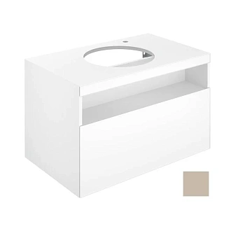 Тумба под раковину Keuco Stageline 32865180100, 80 см, с подсветкой, 1 ящик, цвет кашемир глянцевый
