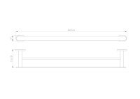 Полотенцедержатель двойной WONZON & WOGHAND FIRST, Глянцевое золото (WW-8411-LG) - Gidratop.ru изображение