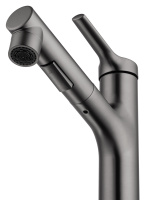 Смеситель для раковины с выдвижным изливом WONZON & WOGHAND, Темный графит (WW-A40862-BGG) - Gidratop.ru изображение