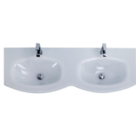 Стеклянная раковина с двумя чашами 82412 Extra-light, 138x52 - Gidratop.ru изображение