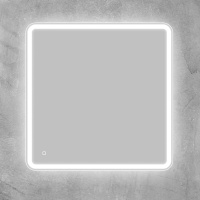 Зеркало с встроенным светильником и сенсорным выключателем SPC-MAR-800-800-LED-TCH, 12W, 220-240V, 800x30x800 - Gidratop.ru изображение