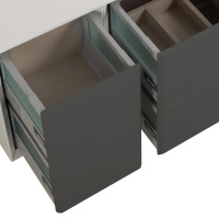 BELLAGIO Шкафчик подвесной совместимый с тумбой c двумя ящиками 55302 Grigio nuvola 35x46x48 - Gidratop.ru изображение