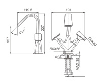 Смеситель для раковины высокий WONZON & WOGHAND SHAKESPEARE, Хром (WW-651103-CR) - Gidratop.ru изображение