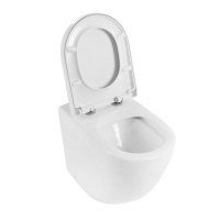 Унитаз приставной безободковый BelBagno SFERA-R BB2141CBR/BB865SC - Gidratop.ru изображение