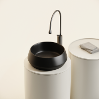 Раковина CERAMICANOVA Maya накладная круглая 400x400x140 черный матовый CN12004MB - Gidratop.ru изображение